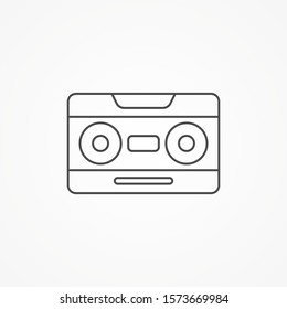 Cassette vector icon sign symbol