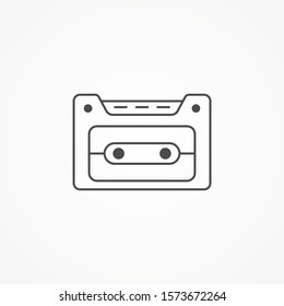 Cassette vector icon sign symbol