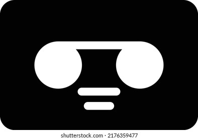 cassette Vector illustration on a transparent background. Premium quality symmbols. Glyphs vector icons for concept and graphic design. 
