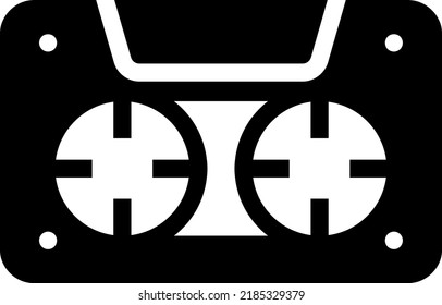 cassette Vector illustration on a transparent background. Premium quality symmbols. Glyphs vector icons for concept and graphic design.