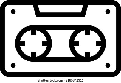 cassette Vector illustration on a transparent background.Premium quality symmbols.Stroke vector icons for concept and graphic design.