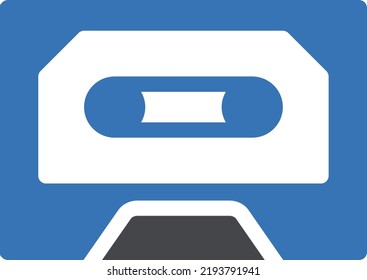 cassette Vector illustration on a transparent background. Premium quality symmbols. Glyphs vector icons for concept and graphic design.