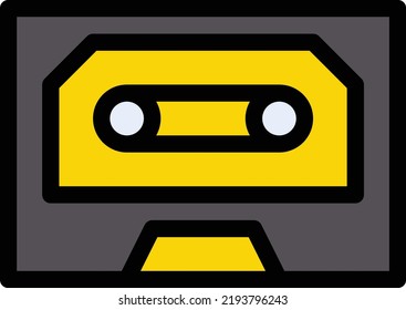 cassette Vector illustration on a transparent background.Premium quality symmbols.Stroke vector icons for concept and graphic design.