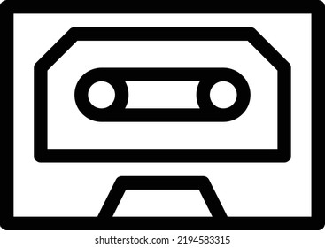 cassette Vector illustration on a transparent background.Premium quality symmbols.Stroke vector icons for concept and graphic design.