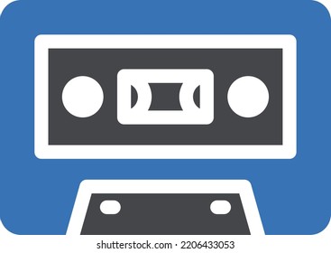 cassette Vector illustration on a transparent background. Premium quality symmbols. Glyphs vector icons for concept and graphic design. 

