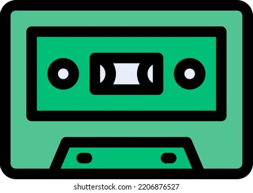 cassette Vector illustration on a transparent background.Premium quality symmbols.Stroke vector icons for concept and graphic design.