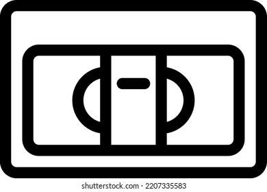 ilustración de vector de cassette en un fondo transparente.Símbolos de calidad premium.Iconos vectores de trazo para el diseño de conceptos y gráficos.