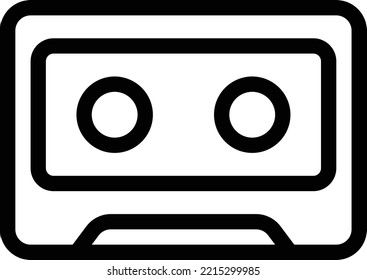 cassette  Vector illustration on a transparent background. Premium quality symmbols. Thin line vector icons for concept and graphic design.