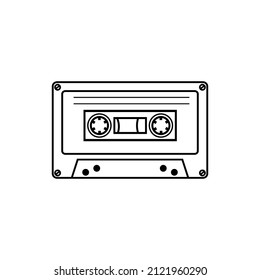 Cassette vector illustration. Retro audio tape. 