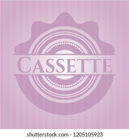 Cassette vintage pink emblem