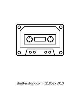 cassettes icon  in line style icon, isolated on white background