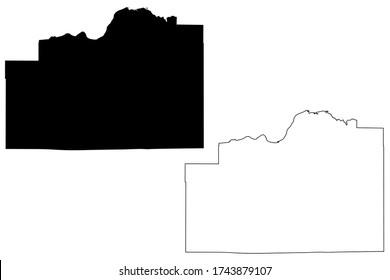 Cassia County, Idaho (U.S. county, United States of America, USA, U.S., US) map vector illustration, scribble sketch Cassia map