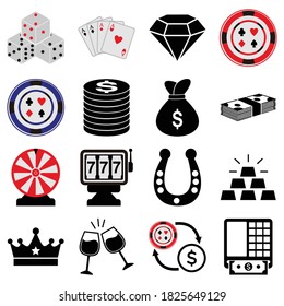 Cassino icon set vector symbol illustration