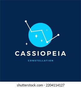 cassiopeia Star Constellation The queen Logo Vector Icon Illustration