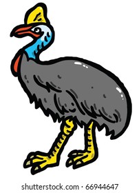 Cassowary vector illustration