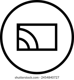 Symbol "Einsetzen". Dünnes lineares Design isoliert auf weißem Hintergrund