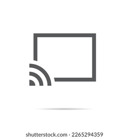 Vector de icono de transmisión. Diseño de símbolo de cromecast