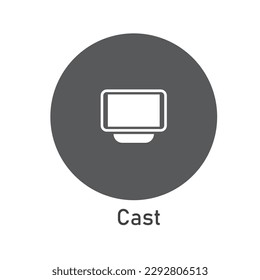 Cast Icon Vector Image Illustration . Mobile Phone Icon .