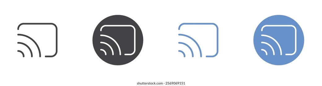 Cast icon vector symbol outline sign