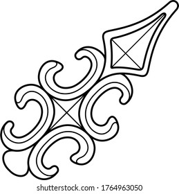 Schmiedeeiserner Schornsteinkopf. Vektorsymbol.