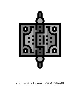 cast iron hardware hardware furniture fitting color icon vector. cast iron hardware hardware furniture fitting sign. isolated symbol illustration