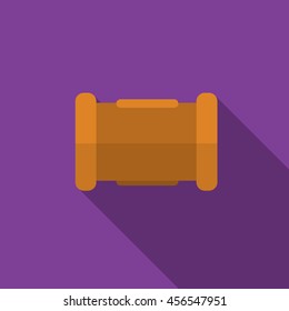 Cast iron pipe flat icon illustration isolated vector sign symbol