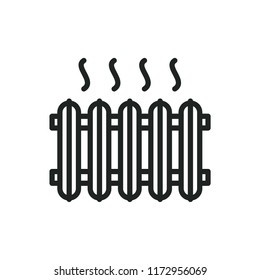 cast iron radiator vector icon