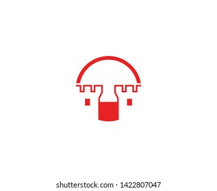 Cast logo tower vector icon 