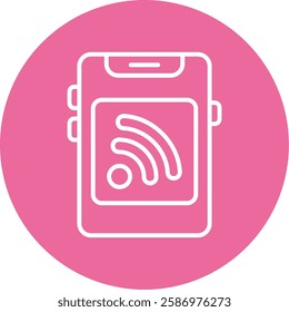 Cast Outline Circle Icon Style Design