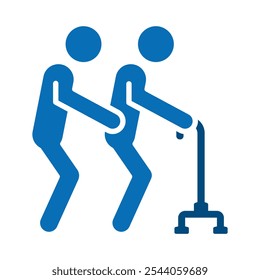 Ilustración vectorial de línea de icono de Asistencia fundida