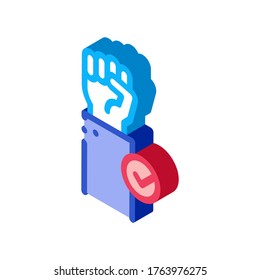 Cast Vote Icon Vector. Isometric Cast Vote sign. color isolated symbol illustration