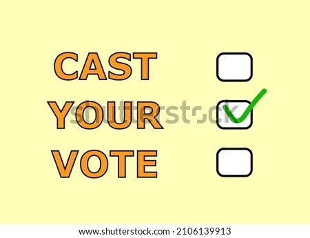 Cast Your Vote poster vector art illustration. Postal Ballot. Concept of Election.