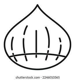 Castanea chestnut icon outline vector. Tree fruit. Season nut