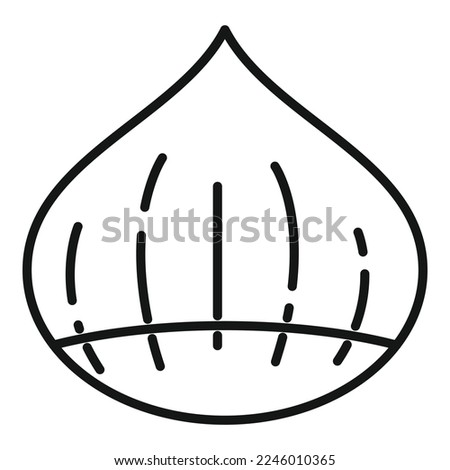 Castanea chestnut icon outline vector. Tree fruit. Season nut