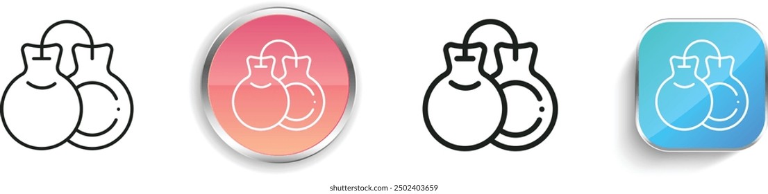 castanet icon. Thin Linear, Regular and Button Style Design Isolated On White Background