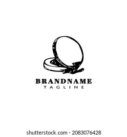 castanet logo cartoon design icon simple black modern isolated vector illustration