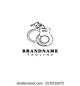 castanet logo cartoon design icon template black modern isolated vector