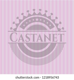 Castanet vintage pink emblem