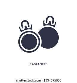 castanets icon. Simple element illustration from music concept. castanets editable symbol design on white background. Can be use for web and mobile.