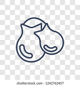 Castanets icon. Trendy linear Castanets logo concept on transparent background from Music collection