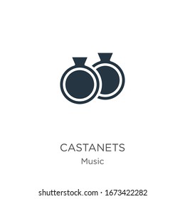 Castanets icon vector. Trendy flat castanets icon from music collection isolated on white background. Vector illustration can be used for web and mobile graphic design, logo, eps10