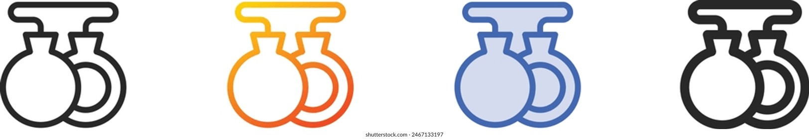 castanets icon.Thin Linear, Gradient, Blue Stroke and bold Style Design Isolated On White Background