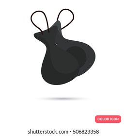 Castanets music instrument. Color flat icon