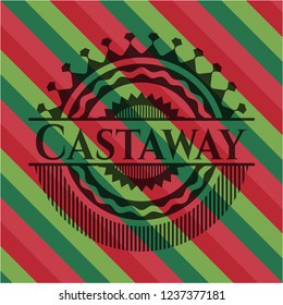 Castaway christmas style badge..