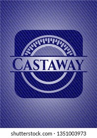 Castaway emblem with jean texture