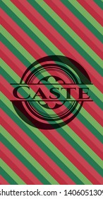 Caste christmas colors emblem. Vector Illustration. Detailed.