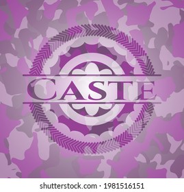 Kastenrosa auf Camo-Textur. Vektorgrafik. Detaillierte Angaben. 