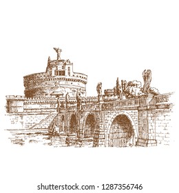 Castel Sant'Angelo. Еngraving