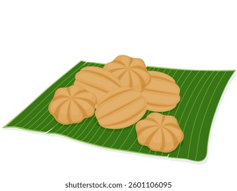 castella cake on white background.