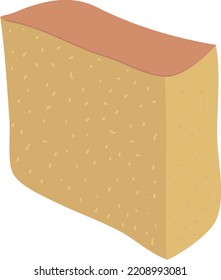 Castella sponge cake illustration element